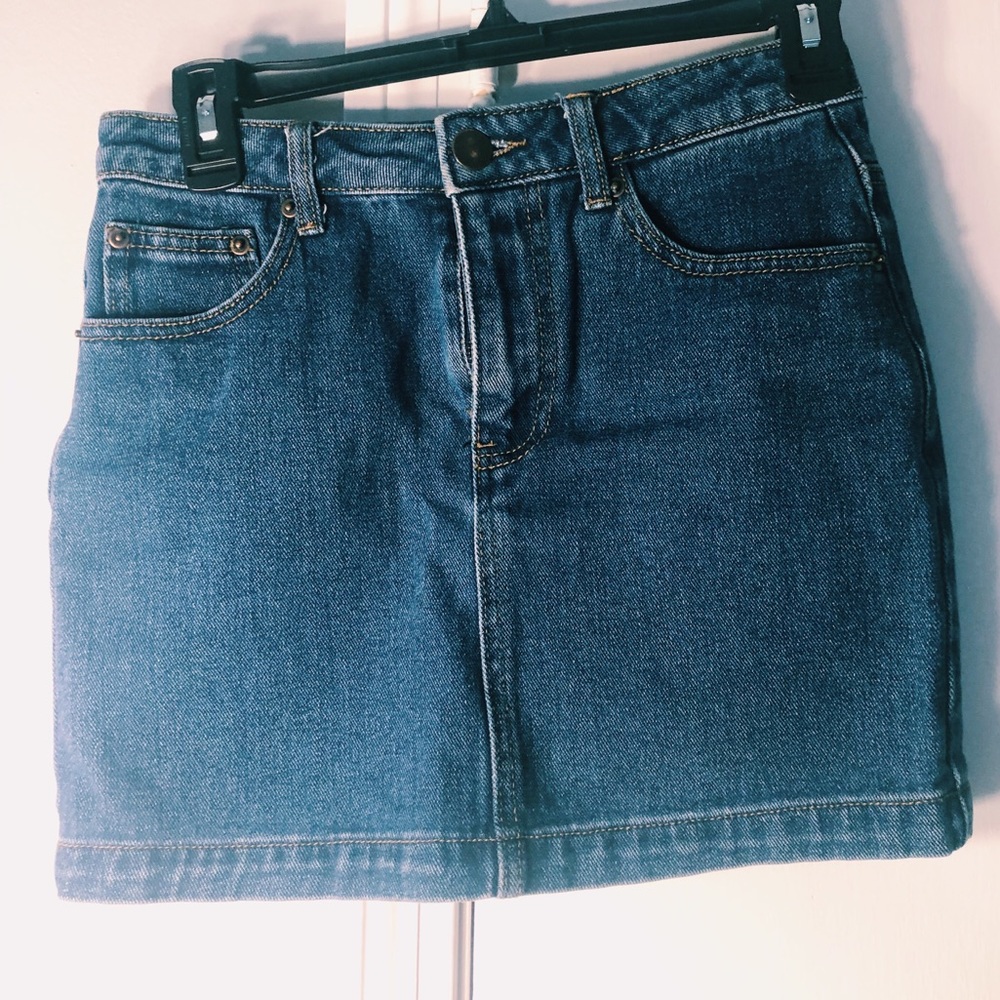 Forever 21 Navy Blue Jean Skirt